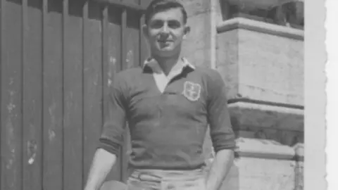 Bill McLaren Foundation Bill playing for Combined Services XV in Italy in 1946.