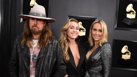 Getty Images Billy Ray Cyrus, Miley Cyrus and Tish Cyrus