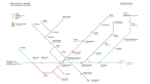 South Wales Metro Metro map