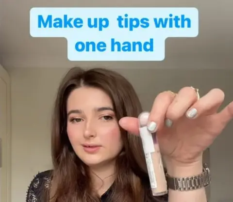 chiaragbeer/Instagram Chiara holds a make-up tube