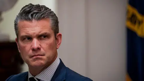 Getty Images Hegseth at a White House event