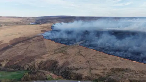 A moorland fire 