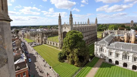 The outside of a Cambridge University building.