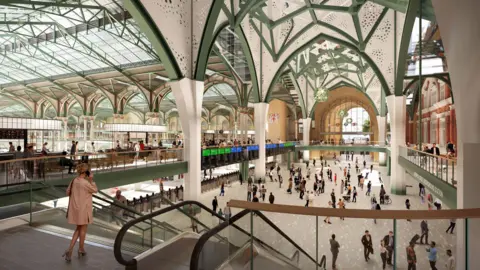 Network Rail / Acme An artist's impression of how the inside pf the station might look once redeveloped