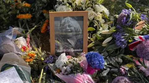Flowers for Ann Widdecombe in Haytor, 13 July