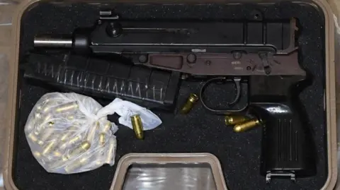 Skorpion sub-machine gun and ammunition