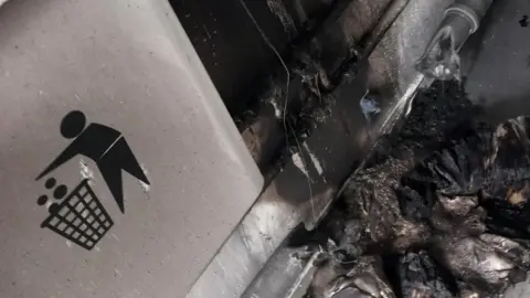 Redcar and Cleveland Council Fire damaged water pipe