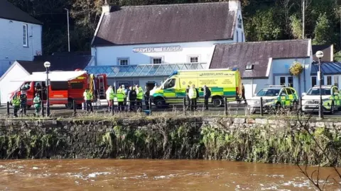 The Pembrokeshire Herald Emergency services crews at the scene