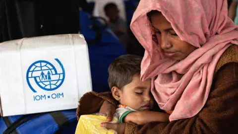 Getty Images Rohingya woman and child in Cox's Bazar in Bangladesh