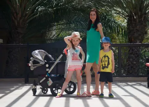 Foster family Lisa Foster with her three children