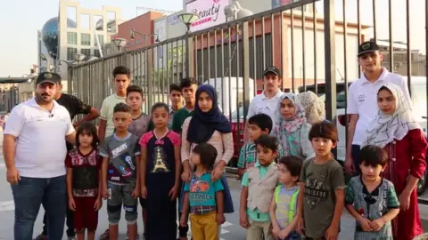  Ruhmaa Benahm After this group of war orphans were prevented from entering from a luxury mall in Baghdad, the centre offered to pay for the care of 50 children