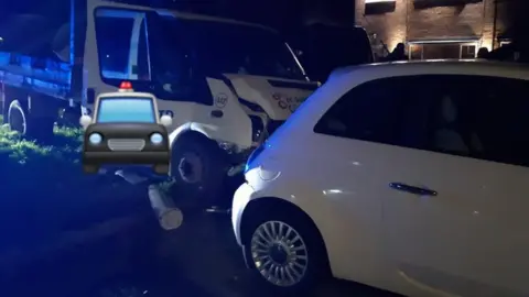 South Yorkshire Police Crashed Ford Transit