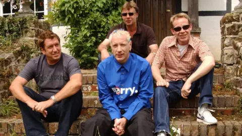 PA Media The Sex Pistols band members Steve Jones John Lydon, Glen Matlock and Paul Cook, pictured in 2002