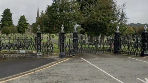 The gates of Middlewich Cemetery