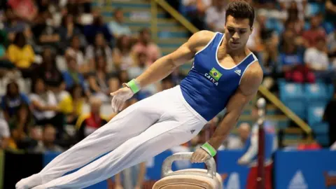 Getty Images Petrix Steven Aguiar Barbosa of Brazil competes on the Pommel Horse during day two of the Gymnastics World Challenge Cup Brazil 2015 at Ibirapuera Gymnasium on May 3, 2015 in Sao Paulo, Brazil.