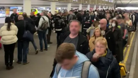 Queues at Manchester Airport