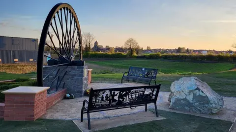 Adam Greaves Whitwick Colliery disaster memorial, in Hugglescote, Leicestershire