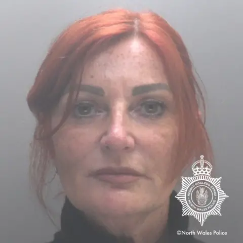 North Wales Police Mugshot of Kelly Kershaw.