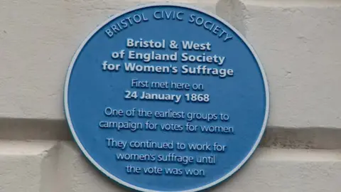 BBC Blue plaque to women in Bristol who campaigned for the right to vote