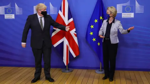 Getty Images Boris Johnson and Ursula von der Leyen