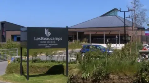 BBC Close up of Les Beaucamps High School