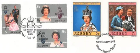 Isle of Man Post Office/Jersey Post Isle of Man and Jersey Silver Jubilee stamps