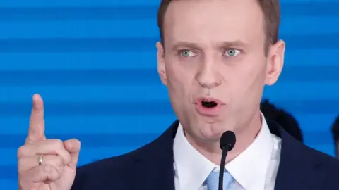 Reuters Russian opposition leader Alexei Navalny delivers a speech during a meeting in Moscow on 24 December