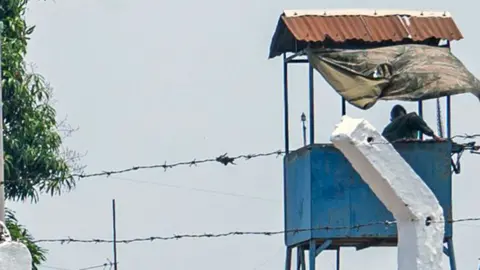 A security tower at Makala Prison in Kinshasa, DR Congo - September 2024