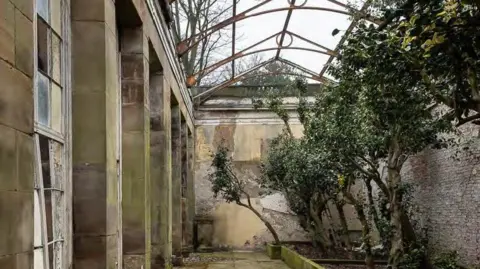Wentworth Woodhouse Preservation Trust The roofless camellia house in a state of disrepair