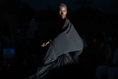 Annika Hammerschlag Model wearing dark clothes