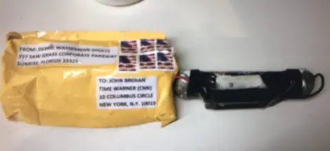 CBS An image of the bomb that was sent to CNN