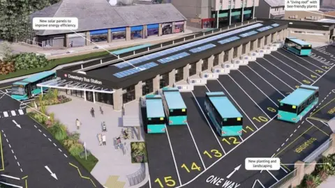 Kirklees Council Artist's impression of Dewsbury bus station