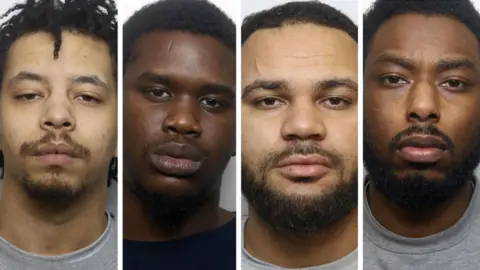 Northamptonshire Police Jordan Parker, Rakeem Leandre, Calum Farquhar, Joel Cyrus,