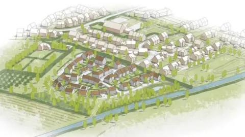 Artists impression of development