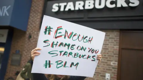 Getty Images Starbucks protest