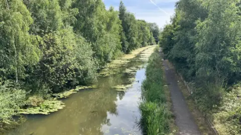 Canal drone photograph