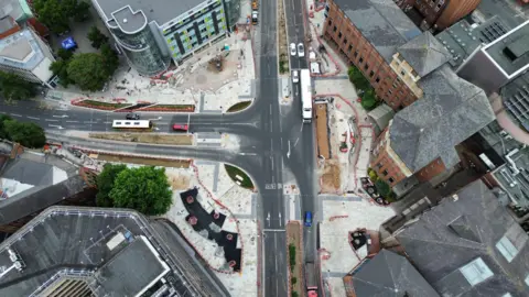 A drone view of the ongoing project
