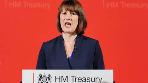 Reuters Chancellor Rachel Reeves delivers a speech at the Treasury