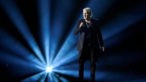 Johnny Logan took to the stage on Tuesday with his rendition of the Swedish 2012 winning song by Loreen