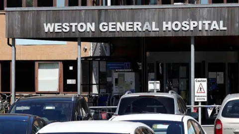 Getty Images The exterior of Weston General Hospital, showing the main entrance