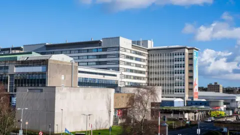 Getty Images A general view of the University Hospital of Wales on December 27, 2020 in Cardiff, Wales.