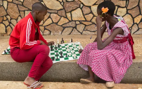 Badru Katumba/AFP Students play chess during Father Grimes National Schools Chess Championship at St Mary's College Kisubi in Entebbe, Uganda - Tuesday 9 May 2023