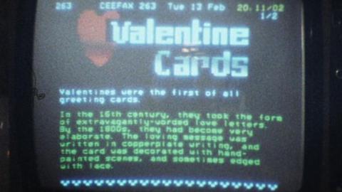 Ceefax Valentines message