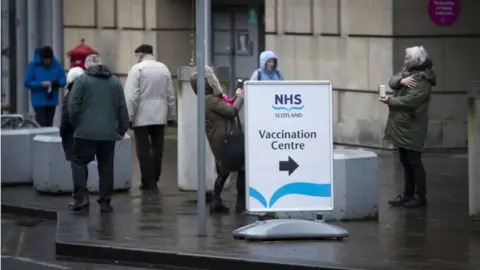 PA Media mass vaccination centre in edinburgh