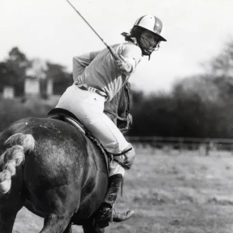 Rex Features Ginger Baker playing polo