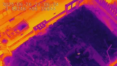 Missing Pets Perth and Kinross A thermal image of the interior of a flat taken from above 