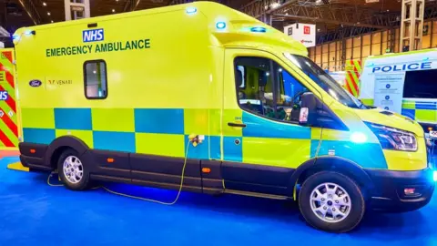 Ford The Ford ambulance design which it is hoped will be provided to taller members of the East of England Ambulance Service