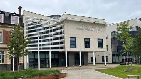 Local Democracy Reporting Service North Lincolnshire Council building in Scunthorpe