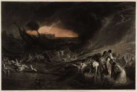 Tate Engraving of The Deluge created by JMW Turner