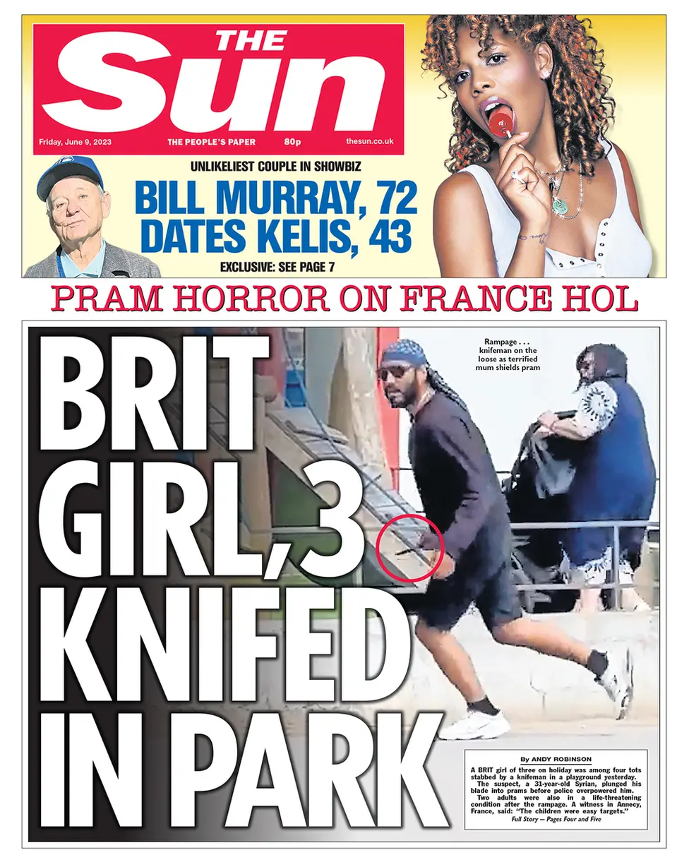 The Sun front page